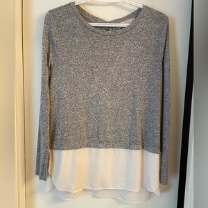 Loft heather gray top